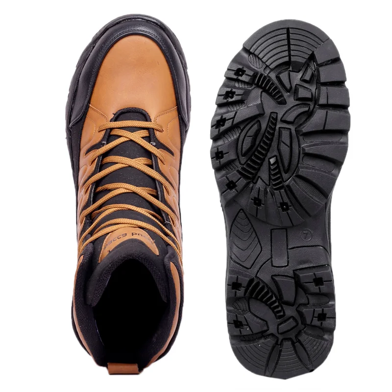 Bacca Bucci Brown Flame 7 Eye Moto Waterproof Snow Boots for Men | Best Price UAE